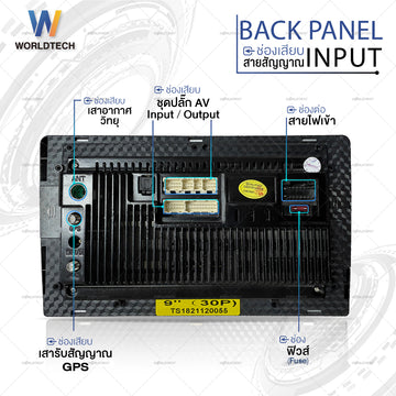 Worldtech จอแอนดรอย 10 นิ้ว Ram 4 Rom 32 รุ่น LX-DDN10AND-4GB_CARPLAY ฟรีสาย Universal ติดตั้งได้กับทุกรุ่น